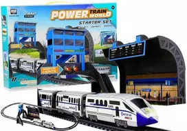 Lean Toys Vaikų Žaislinis Traukinys su Geležinkelio Stotimi