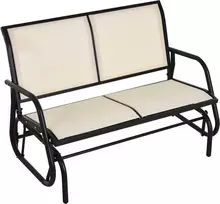 Outsunny Supamasis sodo suoliukas, kreminis 120 x 70 x 85 cm