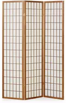 Homestyle4U Kambario pertvara, Shoji 3 dalių sulankstoma, 132x2.2x175 cm, ruda