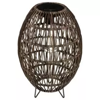 Atmosphera Saulės lempa su pintu gaubtu, Ø 21 cm, ruda