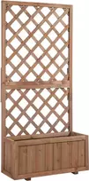Outsunny Vazonas su atrama vijokliniams augalams 72,5 x 31,5 x 149,5 cm