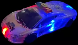 Greitasis policijos automobilis su LED šviesomis ir sirena