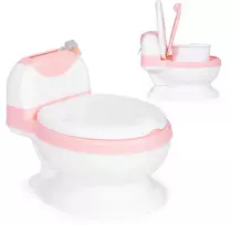 Klozetas su nuimamu įdėklu, uždara klozeto sėdyne vaikams ir šepetėliu ECOTOYS