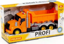 Polesie Polesie 86297 "Profi" motorizuotas savivartis, oranžinė, šviesa, garsas dėžutėje