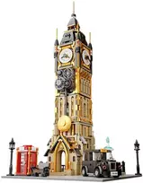 Pantasy Steampunk Clock Tower Big Ben statybiniai blokai 2424 vnt