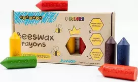 Vaikiški bičių vaško pieštukai, 6 spalvos