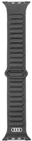 apyrankė Audi Logo Synthetic Leather Magnetic Ring for Apple Watch 44/45/46/49mm juodos spalvos