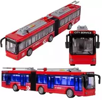 Malplay Šarnyrinis autobusas troleibusas su šviesa ir garsu