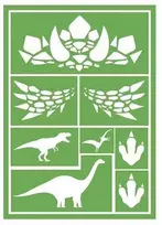 Fiesta Dinozauro makiažo šablonas