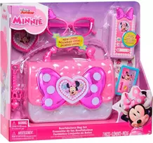 Aptel Disney Rinkinys Didelė perlinė rankinė kelioninė krepšys interaktyvus išmanusis telefonas + priedai 7 dalys Minnie Mouse