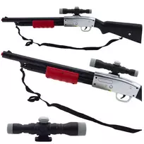 Lean Toys Žaislinis šautuvas su taikikliu ir garso efektais, 65 cm