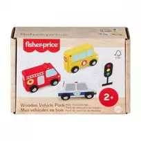 Fisher Price Medinių mažų transporto priemonių rinkinys