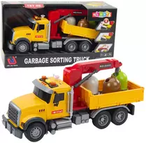 Lean Toys Šiukšlių Rūšiavimo Sunkvežimis Su Konteineriais, Šviesomis Ir Garsu