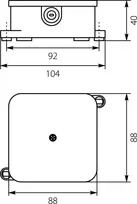 Elektro Plast Electro-Plast padangos / t sandarikliai ant gnybtų 1-4mm2 88x88x40mm IP44 whip VP 061-51 (61,170)