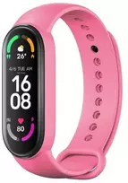 Oem Silikoninė apyrankė skirta Xiaomi Mi Band 5 / 6 / 7 rožinės spalvos (06)