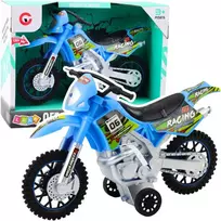 Lean Toys Vaikiškas mėlynas krosinis motociklas su šviesomis ir garsais