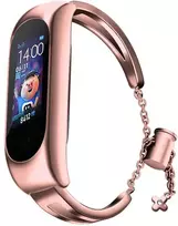 Hurtel Išmaniosios apyrankės Xiaomi Mi 2/3/4/5/6 metalinis dirželis, Rožinės spalvos