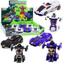 Lean Toys Žaislinis automobilis-robotas 2in1 policijos sportinis
