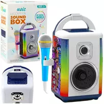 Lean Toys Garsiakalbio rinkinys su mikrofonu ir LED