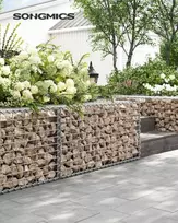 Sodo dekoravimo tarpinės 100 x 30 x 30 cm rinkinys iš 5 sidabro