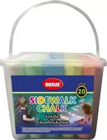 Beniamin Šaligatvio kreida plastikiniame kibire, 20 spalvų