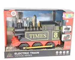 Lean Toys Retro elektrinis lokomotyvas su šviesos ir garso efektais