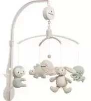 BaByliss Clementoni Baby's only muzikinė karuselė gyvūnėliai 0+ Laurel žalsvai mėlyna/ Šiltas linas BO-815.023.062.50