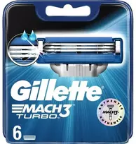 Gillette Skustuvo peiliukai Mach3 Turbo 6 vnt.