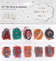 Atmosphera Literki do tablicy lightbox, 100 vnt, juoda-auksinė
