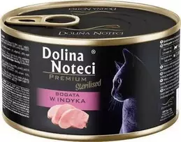 DOLINA NOTECI Premium sterilizuotas šlapias kačių ėdalas, praturtintas kalakutiena, 185 g