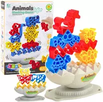 Lean Toys Balansavimo žaidimas „Balansuojantys gyvūnai“ su 24 figūrėlėmis