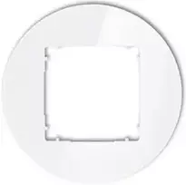 Karlik Elektrotechnik 0-0-IRSO-1 ICON Universalus vienas apvalus rėmas - stiklo efektas (rėmas: baltas dugnas: baltas) 0-0-IRSO-1