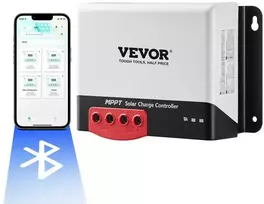 50A MPPT Saulės Įkrovimo Valdiklis 12V/24V Automatinis Maks. 100V PV Įvestis, su Bluetooth