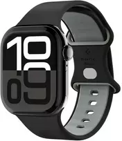 Juoda apyrankė Apple Watch 6 / 7 / 8 / 9 / 10 / SE / Ultra 1 / 2 (44 / 45 / 46 / 49 mm) laikrodžiui „Spigen Nano Pop”