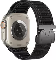 Beline Woven Nylon Diagonal Style Parachute apyrankė for Apple Watch 38/40/41mm juodos spalvos