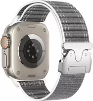 Beline Woven Nylon Diagonal Style Parachute apyrankė for Apple Watch 38/40/41mm pilkos spalvos