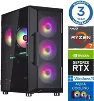 Stacionarus kompiuteris INTOP AQUA Ryzen 7 7700X 16GB DDR5 500SSD M.2 NVME RTX5050 8GB WIN11 (RW60060)