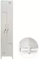Metalinė persirengimo spintelė dvivietė, dviejų lygių, L formos Rehalt Systems 1940 x 400 x 500 su reguliuojamomis kojelėmis