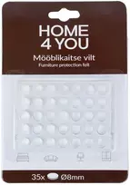 Home4You Baldus apsaugantys silikono padukai, diametras 8 mm, 35 vnt., skaidrūs
