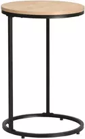 Fotelis Home4You Kavos staliukas HEDVIG D40xH60cm Pelenų/Juoda