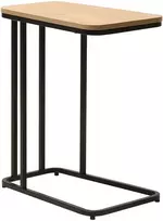 Fotelis Home4You Kavos staliukas HEDVIG 50x32xH60cm Pelenų/Juoda
