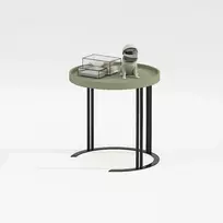 Fotelis Home4You Kavos staliukas KEIRA D40xH45cm Žalia