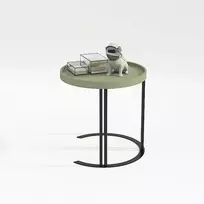 Fotelis Home4You Kavos staliukas KEIRA D50xH50cm Žalia