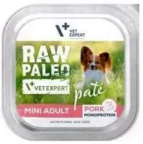 Vetexpert RAW PALEO Pâte Mini Adult Pork – drėgnas ėdalas šunims – 150g