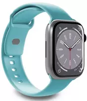PURO ICON silikoninė apyrankė, skirta „Apple Watch“, Laikrodžio dirželis, „Apple“, Laikrodis 42-44-45-49 mm, Silikonas, Metalas, S/M, M/L