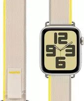 OBAL:ME Textile apyrankė skirta Apple Watch 42-49mm M-L rusvai gelsvas/Geltona