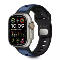 Tech-Protect IconBir Line apyrankė skirta Apple Watch 44 / 45 / 46 / 49 mm – juodos spalvos ir mėlynos spalvos
