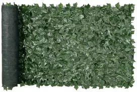 Dirbtinė gebenės tvora 990 x 2490 mm, žaluma, privatumo ekranas, lauko sodo gyvatvorė, vijoklinis augalas
