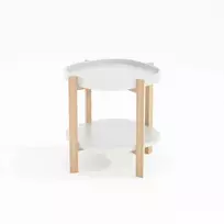 Fotelis Home4You Kavos staliukas NORAH D40xH60cm Balta
