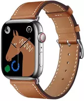 „Apple Watch“ dirželis „Forcell F-Design FA20“ su skylutėmis, dirbtinės odos, 42/44/45/49 mm, rudas